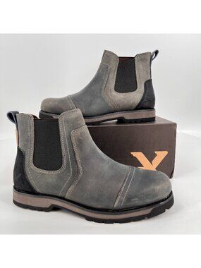 Territory Holloway Chelsea Boot Gray Size 8.5 Leather Pull-On Ankle Work
